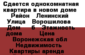 Сдается однокомнатная квартира в новом доме › Район ­ Ленинский › Улица ­ Ворошилова › Дом ­ 45б › Этажность дома ­ 17 › Цена ­ 9 000 - Воронежская обл. Недвижимость » Квартиры аренда   . Воронежская обл.